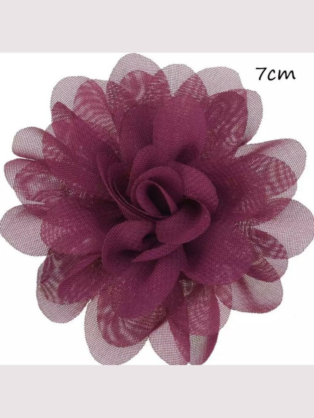 Handmade Set of 5 Chiffon Flower Fridge Refrigerator Magnets Boho Decor Plum NEW